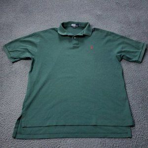 VINTAGE Polo Ralph Lauren  Shirt Short Sleeve Cotton Green Mens Size L Large